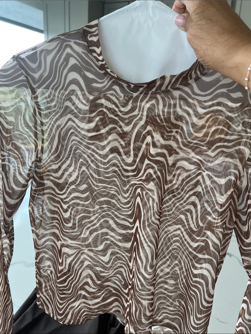 Noli Brown Mix Activewear Set - Solid & Zebra Print - Picture 4 of 6